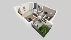 2 pokoje, mieszkanie 38,20 m², parter, oferta nr E/30, Bokserska 71 etap 2.3, Warszawa, Ursynów, Wyczółki, ul. Bokserska