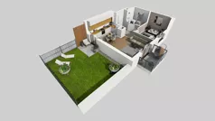 2 pokoje, mieszkanie 45,75 m², parter, oferta nr D/66, Bokserska 71 etap 2.3, Warszawa, Ursynów, Wyczółki, ul. Bokserska