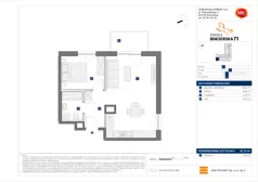 2 pokoje, mieszkanie 45,75 m², piętro 1, oferta nr D/70, Bokserska 71 etap 2.3, Warszawa, Ursynów, Wyczółki, ul. Bokserska