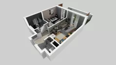 2 pokoje, mieszkanie 39,72 m², parter, oferta nr E/2, Bokserska 71 etap 2.3, Warszawa, Ursynów, Wyczółki, ul. Bokserska