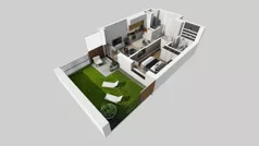 2 pokoje, mieszkanie 39,72 m², parter, oferta nr E/2, Bokserska 71 etap 2.3, Warszawa, Ursynów, Wyczółki, ul. Bokserska