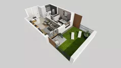 2 pokoje, mieszkanie 39,72 m², parter, oferta nr E/2, Bokserska 71 etap 2.3, Warszawa, Ursynów, Wyczółki, ul. Bokserska