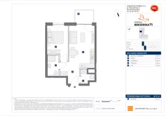 2 pokoje, mieszkanie 39,72 m², piętro 1, oferta nr E/6, Bokserska 71 etap 2.3, Warszawa, Ursynów, Wyczółki, ul. Bokserska