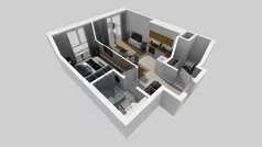 2 pokoje, mieszkanie 39,72 m², piętro 1, oferta nr E/6, Bokserska 71 etap 2.3, Warszawa, Ursynów, Wyczółki, ul. Bokserska
