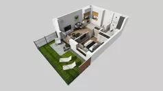 2 pokoje, mieszkanie 38,20 m², parter, oferta nr E/30, Bokserska 71 etap 2.3, Warszawa, Ursynów, Wyczółki, ul. Bokserska