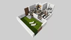 2 pokoje, mieszkanie 39,61 m², parter, oferta nr E/34, Bokserska 71 etap 2.3, Warszawa, Ursynów, Wyczółki, ul. Bokserska
