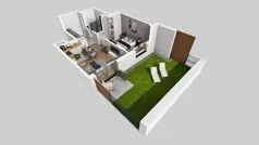 2 pokoje, mieszkanie 39,61 m², parter, oferta nr E/34, Bokserska 71 etap 2.3, Warszawa, Ursynów, Wyczółki, ul. Bokserska