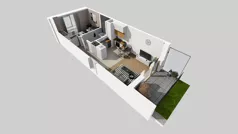 2 pokoje, mieszkanie 41,03 m², parter, oferta nr D/1, Osiedle Wilno 8.1.2, Warszawa, Targówek, Elsnerów, ul. Bukowiecka