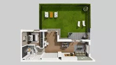 2 pokoje, mieszkanie 56,47 m², parter, oferta nr D/3, Osiedle Wilno 8.1.2, Warszawa, Targówek, Elsnerów, ul. Bukowiecka