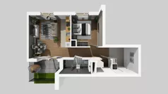 2 pokoje, mieszkanie 46,32 m², parter, oferta nr D/56, Osiedle Wilno 8.1.2, Warszawa, Targówek, Elsnerów, ul. Bukowiecka