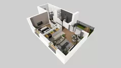 2 pokoje, mieszkanie 46,32 m², parter, oferta nr D/56, Osiedle Wilno 8.1.2, Warszawa, Targówek, Elsnerów, ul. Bukowiecka