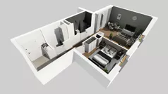 2 pokoje, mieszkanie 46,32 m², parter, oferta nr D/56, Osiedle Wilno 8.1.2, Warszawa, Targówek, Elsnerów, ul. Bukowiecka
