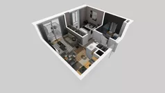 2 pokoje, mieszkanie 32,12 m², piętro 1, oferta nr D/62, Osiedle Wilno 8.1.2, Warszawa, Targówek, Elsnerów, ul. Bukowiecka
