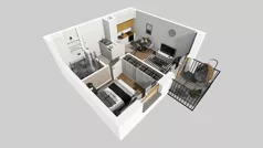 2 pokoje, mieszkanie 32,12 m², piętro 2, oferta nr D/70, Osiedle Wilno 8.1.2, Warszawa, Targówek, Elsnerów, ul. Bukowiecka