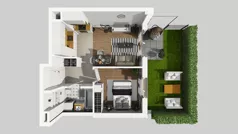 1 pokój, mieszkanie 34,90 m², piętro 1, oferta nr D/11, Osiedle Wilno 8.1.2, Warszawa, Targówek, Elsnerów, ul. Bukowiecka