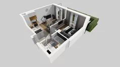 1 pokój, mieszkanie 34,90 m², piętro 1, oferta nr D/11, Osiedle Wilno 8.1.2, Warszawa, Targówek, Elsnerów, ul. Bukowiecka