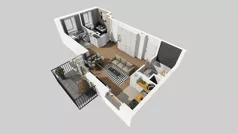 2 pokoje, mieszkanie 57,76 m², piętro 1, oferta nr C/9, Osiedle Wilno 8.1.2, Warszawa, Targówek, Elsnerów, ul. Bukowiecka