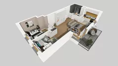2 pokoje, mieszkanie 57,76 m², piętro 1, oferta nr C/9, Osiedle Wilno 8.1.2, Warszawa, Targówek, Elsnerów, ul. Bukowiecka