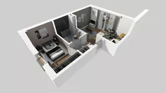 2 pokoje, mieszkanie 34,28 m², piętro 1, oferta nr C/35, Osiedle Wilno 8.1.2, Warszawa, Targówek, Elsnerów, ul. Bukowiecka