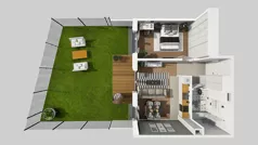2 pokoje, mieszkanie 46,64 m², piętro 1, oferta nr W/5, Wille Biskupin 2.1, Wrocław, Biskupin-Sępolno-Dąbie-Bartoszowice, Śródmieście, ul. K. Olszewskiego