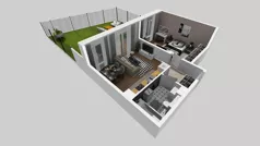 2 pokoje, mieszkanie 46,64 m², piętro 1, oferta nr W/5, Wille Biskupin 2.1, Wrocław, Biskupin-Sępolno-Dąbie-Bartoszowice, Śródmieście, ul. K. Olszewskiego