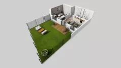 2 pokoje, mieszkanie 46,64 m², piętro 1, oferta nr W/5, Wille Biskupin 2.1, Wrocław, Biskupin-Sępolno-Dąbie-Bartoszowice, Śródmieście, ul. K. Olszewskiego