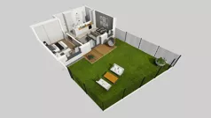 2 pokoje, mieszkanie 46,64 m², piętro 1, oferta nr W/5, Wille Biskupin 2.1, Wrocław, Biskupin-Sępolno-Dąbie-Bartoszowice, Śródmieście, ul. K. Olszewskiego
