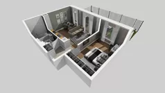 2 pokoje, mieszkanie 46,64 m², piętro 1, oferta nr W/5, Wille Biskupin 2.1, Wrocław, Biskupin-Sępolno-Dąbie-Bartoszowice, Śródmieście, ul. K. Olszewskiego