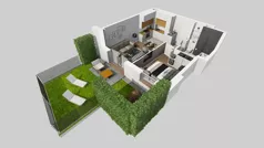2 pokoje, mieszkanie 34,69 m², parter, oferta nr A/1, Apartamenty Kamieńskiego, Wrocław, Karłowice-Różanka, ul. Kamieńskiego 53a