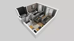 2 pokoje, mieszkanie 34,69 m², piętro 1, oferta nr A/10, Apartamenty Kamieńskiego, Wrocław, Karłowice-Różanka, ul. Kamieńskiego 53a