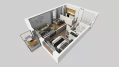 2 pokoje, mieszkanie 44,23 m², piętro 1, oferta nr A/11, Apartamenty Kamieńskiego, Wrocław, Karłowice-Różanka, ul. Kamieńskiego 53a
