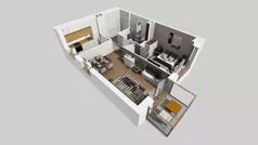 2 pokoje, mieszkanie 44,23 m², piętro 1, oferta nr A/11, Apartamenty Kamieńskiego, Wrocław, Karłowice-Różanka, ul. Kamieńskiego 53a