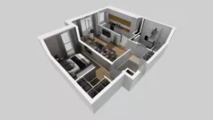 2 pokoje, mieszkanie 49,03 m², piętro 1, oferta nr B/5, Apartamenty Kamieńskiego, Wrocław, Karłowice-Różanka, ul. Kamieńskiego 53a