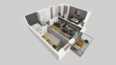 2 pokoje, mieszkanie 49,03 m², piętro 1, oferta nr B/5, Apartamenty Kamieńskiego, Wrocław, Karłowice-Różanka, ul. Kamieńskiego 53a
