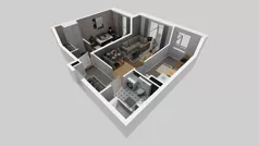 2 pokoje, mieszkanie 49,03 m², piętro 1, oferta nr B/5, Apartamenty Kamieńskiego, Wrocław, Karłowice-Różanka, ul. Kamieńskiego 53a