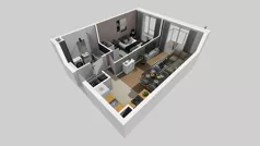 2 pokoje, mieszkanie 38,09 m², piętro 1, oferta nr B/6, Apartamenty Kamieńskiego, Wrocław, Karłowice-Różanka, ul. Kamieńskiego 53a