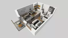 2 pokoje, mieszkanie 38,09 m², piętro 1, oferta nr B/6, Apartamenty Kamieńskiego, Wrocław, Karłowice-Różanka, ul. Kamieńskiego 53a