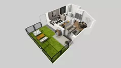 2 pokoje, mieszkanie 38,42 m², piętro 1, oferta nr A/61, Apartamenty nad Oławką, Wrocław, Przedmieście Oławskie, Krzyki, ul. Krakowska 98