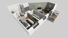 2 pokoje, mieszkanie 44,82 m², piętro 2, oferta nr A/68, Apartamenty nad Oławką, Wrocław, Przedmieście Oławskie, Krzyki, ul. Krakowska 98