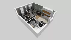 2 pokoje, mieszkanie 38,25 m², piętro 1, oferta nr D/25, Apartamenty Literacka 2, Warszawa, Bielany, Piaski, ul. Literacka