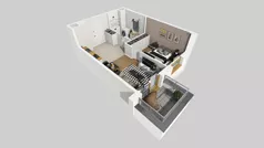 2 pokoje, mieszkanie 38,25 m², piętro 1, oferta nr D/25, Apartamenty Literacka 2, Warszawa, Bielany, Piaski, ul. Literacka