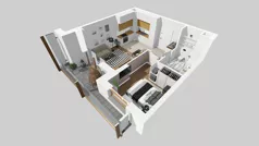 2 pokoje, mieszkanie 37,29 m², piętro 2, oferta nr F/12, Apartamenty Literacka bud. E i F, Warszawa, Bielany, Piaski, ul. Literacka