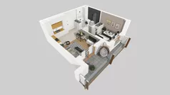 2 pokoje, mieszkanie 37,29 m², piętro 2, oferta nr F/12, Apartamenty Literacka bud. E i F, Warszawa, Bielany, Piaski, ul. Literacka