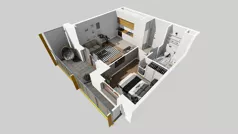 2 pokoje, mieszkanie 37,24 m², piętro 11, oferta nr F/58, Apartamenty Literacka bud. E i F, Warszawa, Bielany, Piaski, ul. Literacka