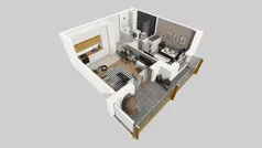 2 pokoje, mieszkanie 37,24 m², piętro 11, oferta nr F/58, Apartamenty Literacka bud. E i F, Warszawa, Bielany, Piaski, ul. Literacka