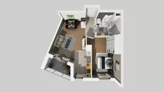2 pokoje, mieszkanie 45,82 m², piętro 1, oferta nr A/23, Apartamenty Literacka bud. E i F, Warszawa, Bielany, Piaski, ul. Literacka