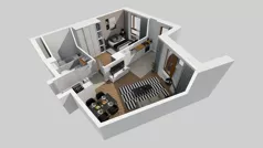 2 pokoje, mieszkanie 45,82 m², piętro 1, oferta nr A/23, Apartamenty Literacka bud. E i F, Warszawa, Bielany, Piaski, ul. Literacka