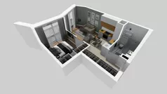 2 pokoje, mieszkanie 37,31 m², piętro 1, oferta nr B/49, Osiedle przy Wielickiej etap 1.2, Kraków, Bieżanów-Prokocim, ul. M. Orwid