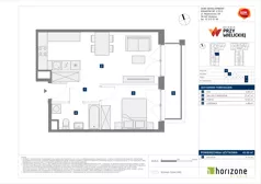 2 pokoje, mieszkanie 43,95 m², piętro 6, oferta nr B/77, Osiedle przy Wielickiej etap 1.2, Kraków, Bieżanów-Prokocim, ul. M. Orwid