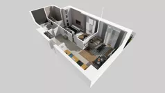 2 pokoje, mieszkanie 46,80 m², piętro 1, oferta nr B/85, Osiedle przy Wielickiej etap 1.2, Kraków, Bieżanów-Prokocim, ul. M. Orwid